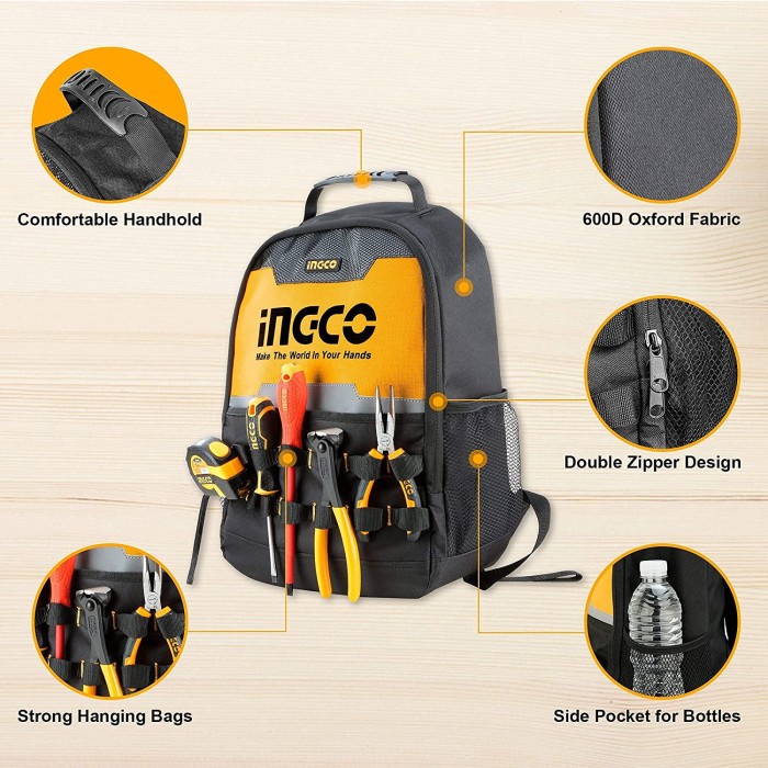 INGCO HBP0101 Tas Ransel Perkakas Tools Bag Back Pack Bagpack Toolbag