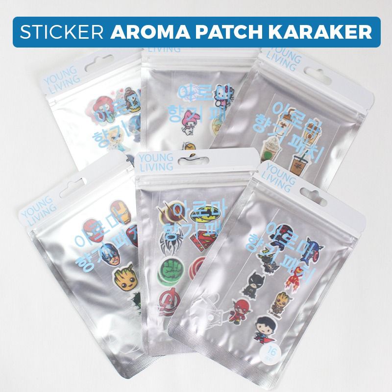 Stiker Aroma Masker Vanilla - Lavender - Green tea Motif Avengers - Sanrio isi 16Pcs