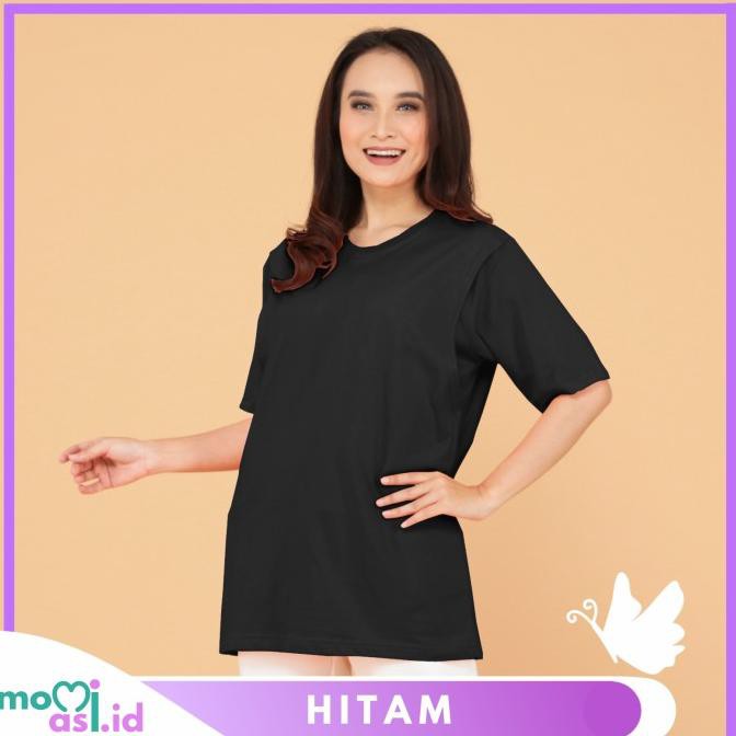 Kaos Ibu Menyusui Baju Wanita Busui Lengan Pendek Nursing Wear Hitam