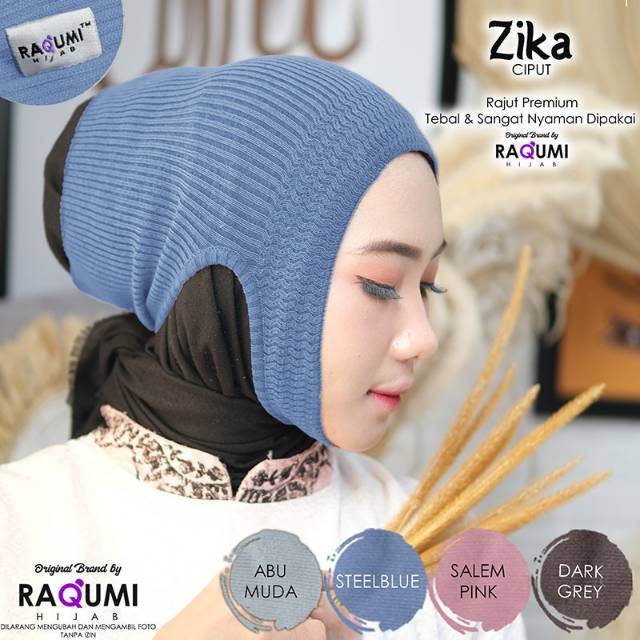ZIKA ORIGINAL RAQUMI HIJAB | RAQUMI SEMARANG | RAQUMI KLATEN | Ciput Rajut Premium | Anti Budek