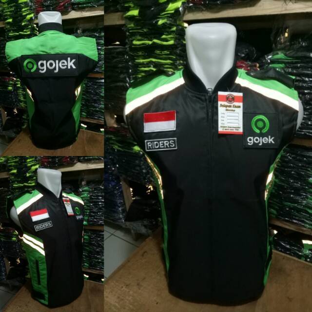 Rompi Gojek Logo Baru Bordir