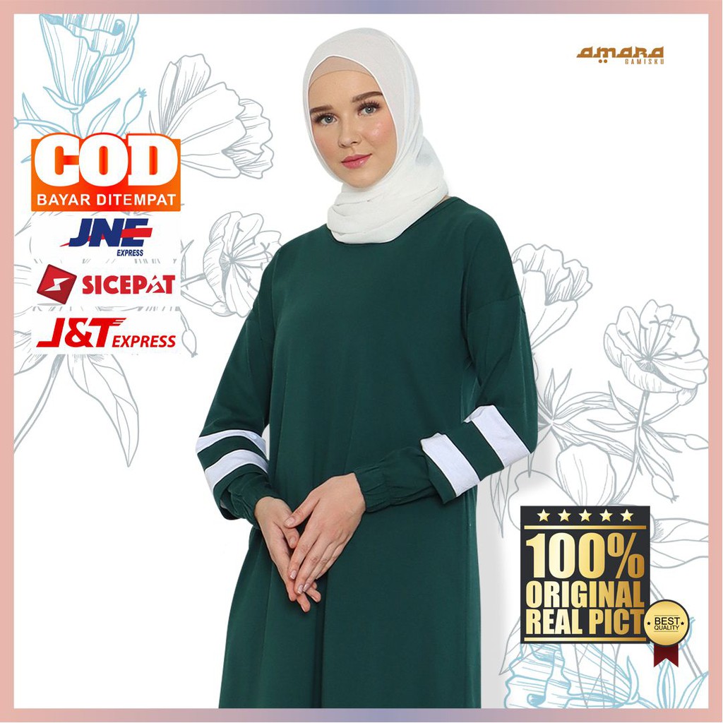 DRESS WANITA CASUAL GAMIS MUSLIM SANTAI SPORTY TERBARU