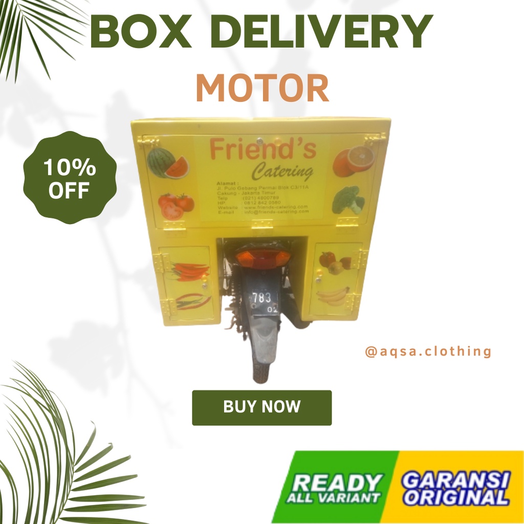 (Tambahan Packing Kayu) Box Delivery Motor Makanan Food Berbahan Fiber