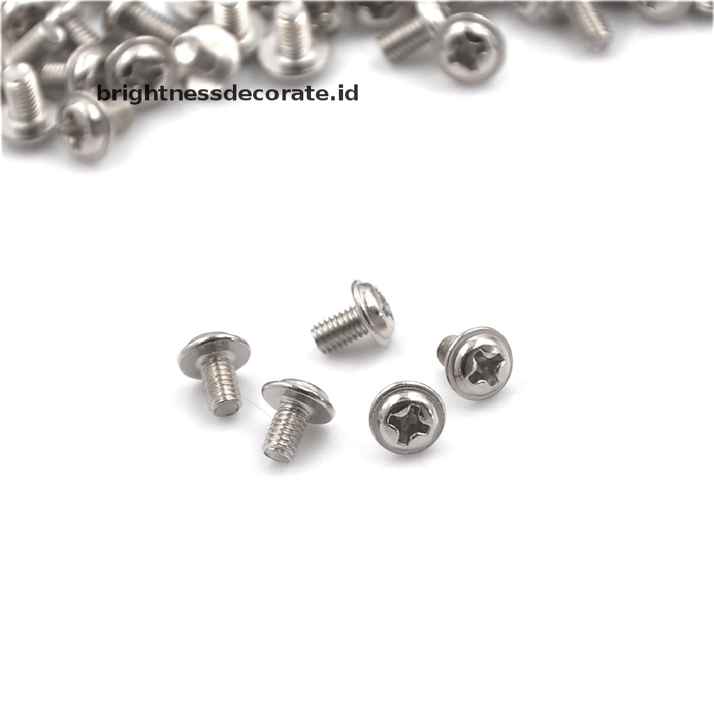 100pcs 6 / 32 Inch Psu Hard Drive Hex Screw Presisi Untuk Pc Komputer