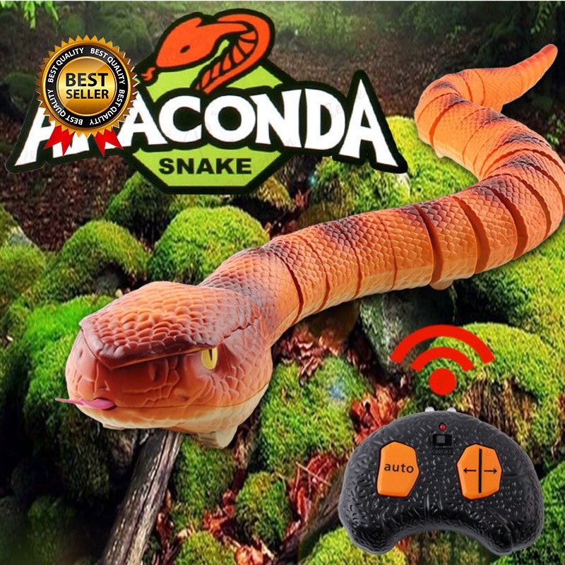 ULAR ANACONDA REMOTE CONTROL RC SNAKE TOYS UKURAN 73 CM MAINAN PRANK