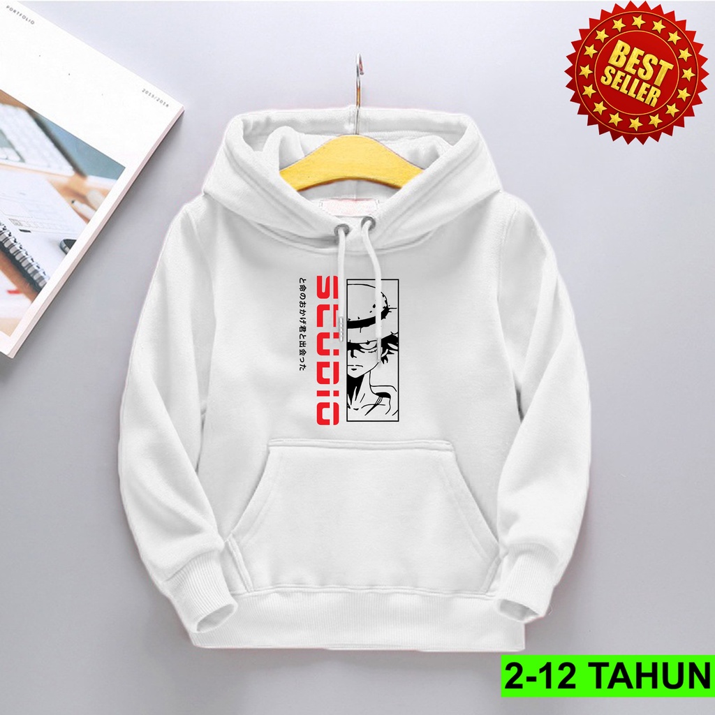 hoodie anak anime luffy usia 2 - 12 tahun / jaket switer Anak One Piece laki laki perempuan anime japan luffy bisa cod