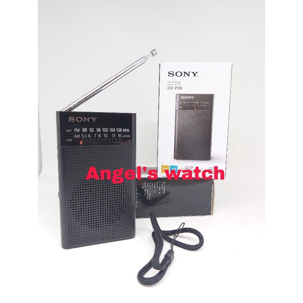 angelswatch radio fm am sony icf-p26 icf p26 sony original FM AM/ radio portable