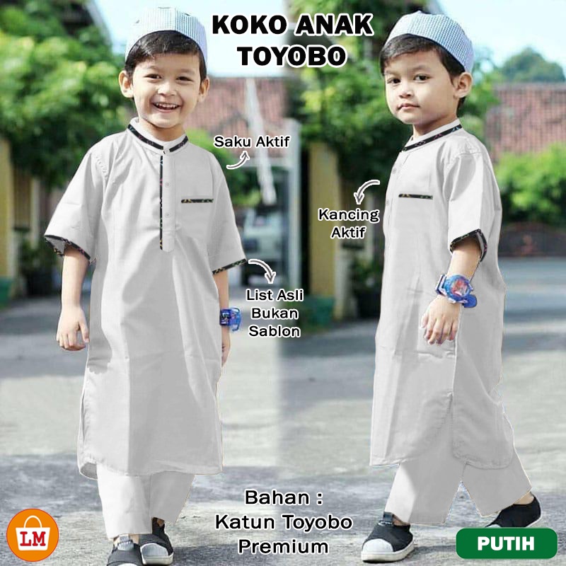 TERMURAH TERLARIS Baju SETELAN KOKO MUSLIM ANAK TOYOBO Usia 2-15 tahun LMS 18047 18049 18051 18053