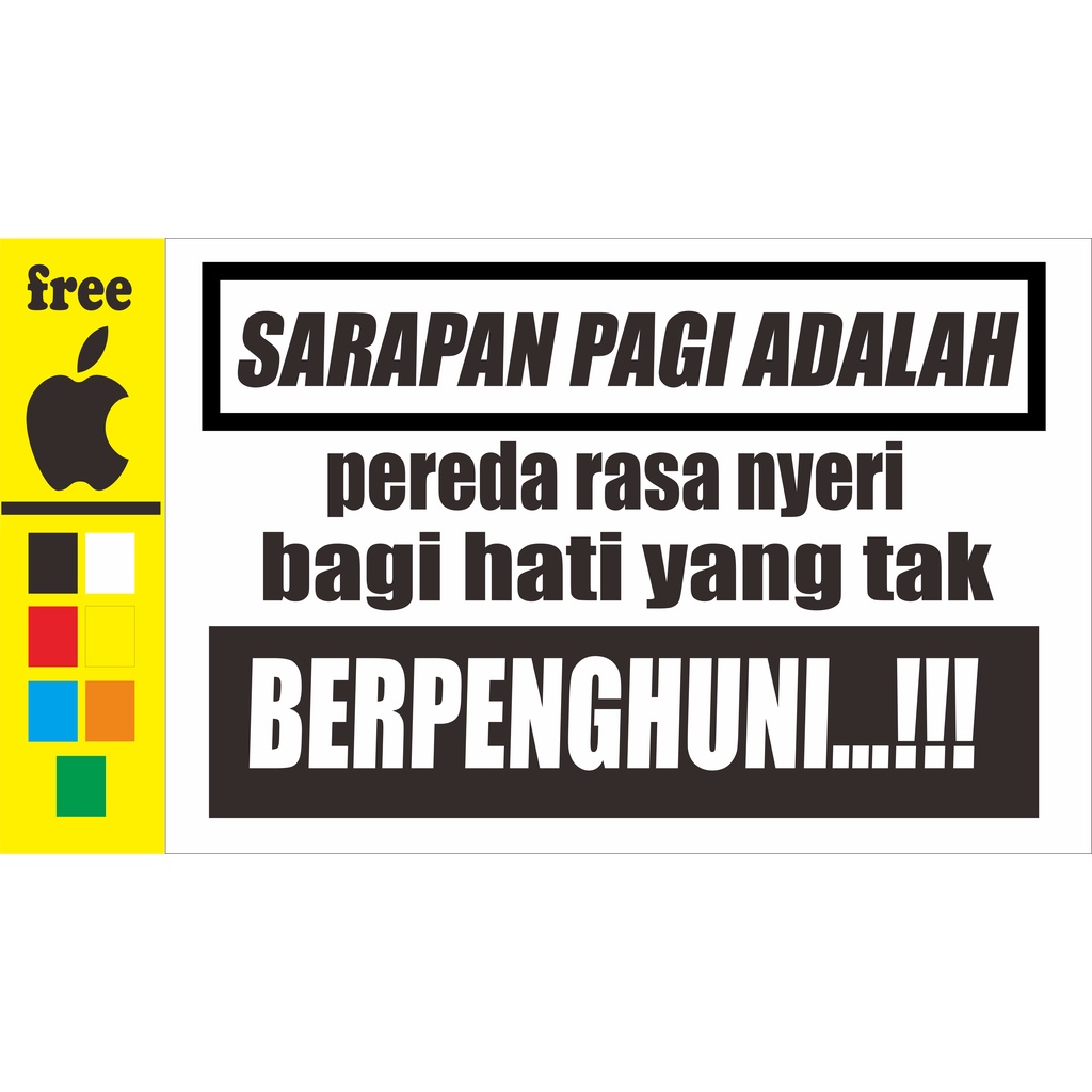 Cutting stiker MOBIL/PICK UP/TRUCK Kata Kata