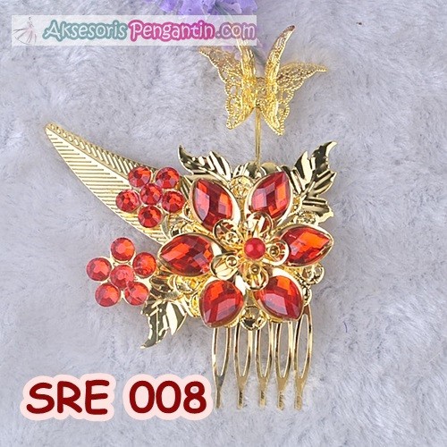 [PRODUK FAVORIT] ASESORIS PESTA WEDDING SIRKAM SILVER HAIRPIECE BRIDAL SRE008