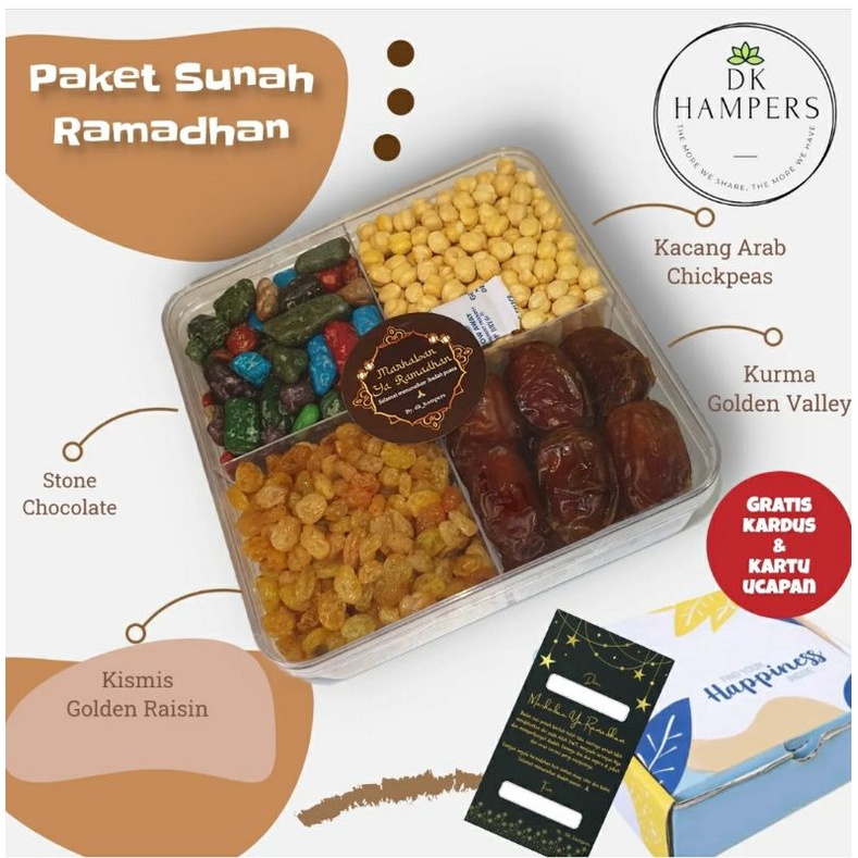 paket Sunnah ramadhan hampers lebaran kacang arab hantaran lebaran kurma, kismis golden raisin parcel ramadhan kurma golden valley par