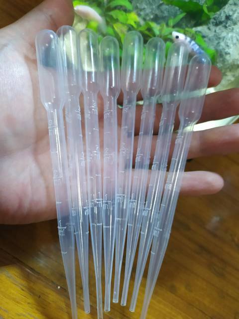 Pipet plastik 3ml / pipet pakan kutir , DM , jentik dan cacing