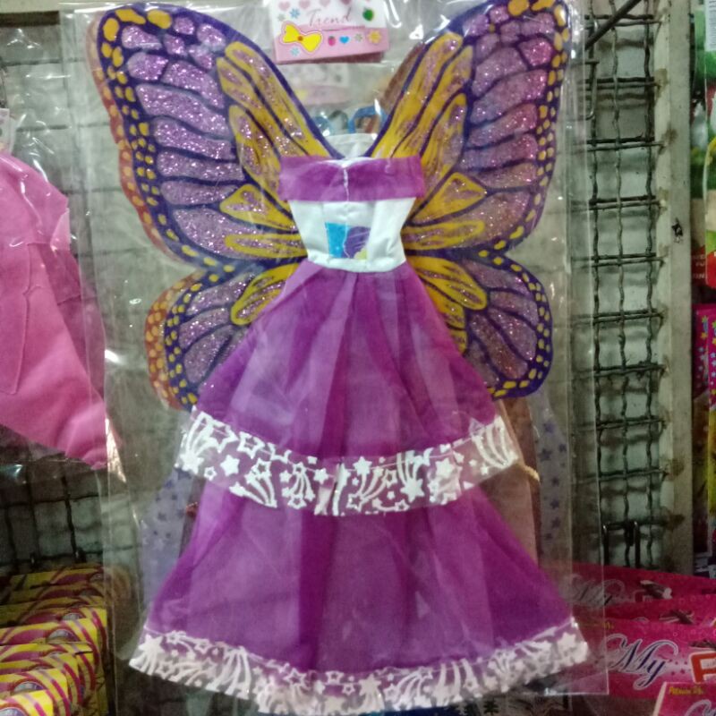 Mainan anak perempuan princes baju boneka cewek cantik - BAJU SAJA SAYAP LEBAR