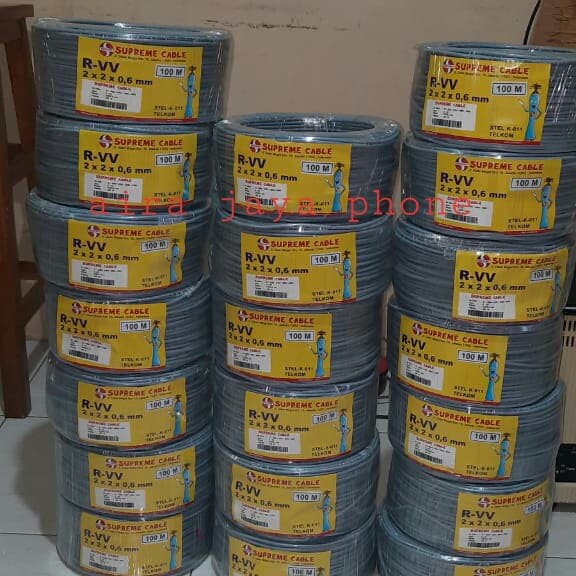 Kabel Telepon isi 4 Supreme 100 Meter isi 4 2x2x06mm 2 pair