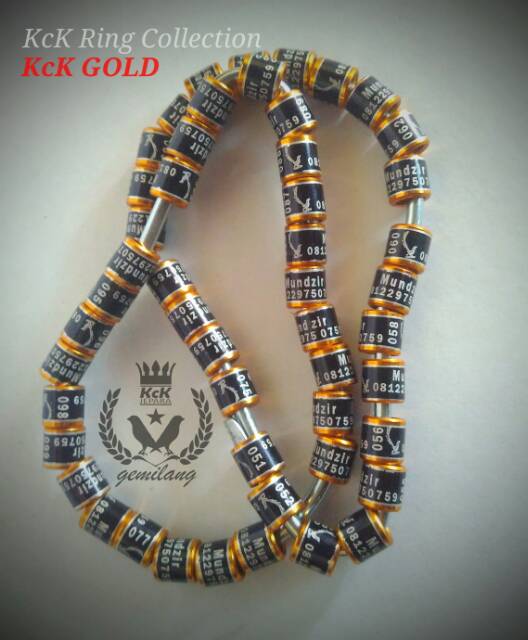 Ring burung MK LIST GOLD LOGO Murai Lovebird 50pcs