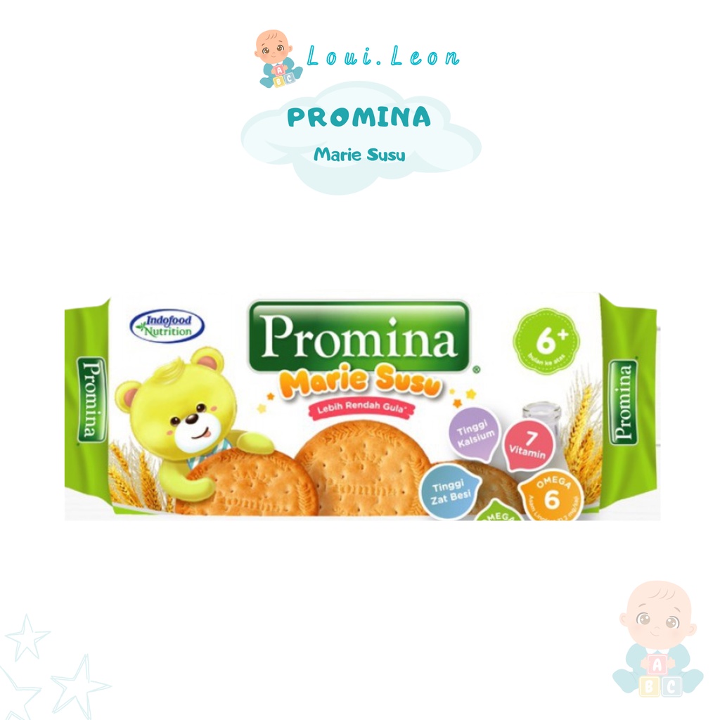 Promina Baby Biscuit Marie Susu 150G / Biskuit Bayi 6+ bulan ke atas Camilan Anak Cemilan Bayi