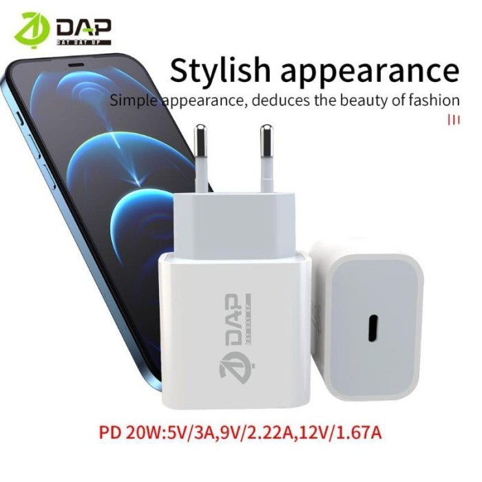 Charger USB C DAP D-AP6 Adaptor Charger Type C Fast Charging 3A 20W