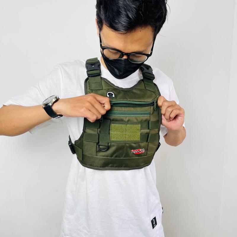 Tas Dada Pria NR-59 Original Model Rompi Green Army