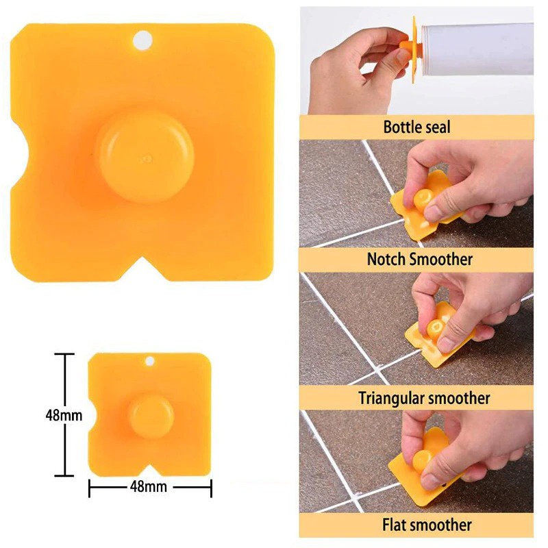 Set Nozzle Kepala Lem Ubin Caulking Finisher Multi Angle Scraper - HG2598 - Green