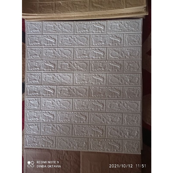 PROMO00!!  WALLPAPER FOAM BRIK MOTIF BATU BATA 3D UKURAN 70X77 BISA BAYAR DI TEMPAT COD-2