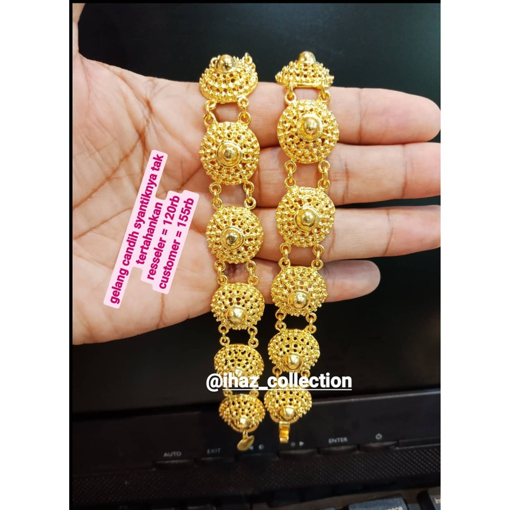 Gelang candi borubudur Lapis Emas khas aceh