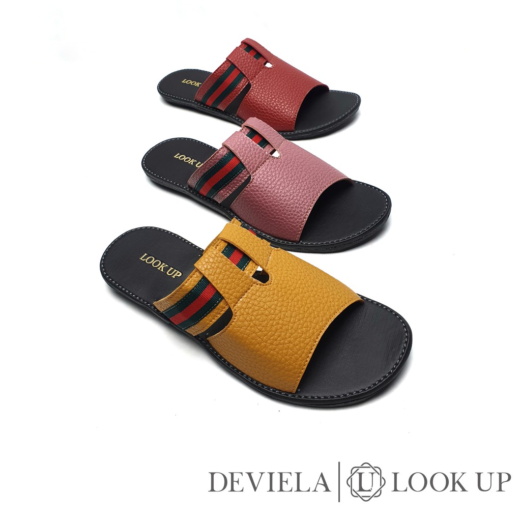 Sandal Papirut Look Up Sandal Wanita Papirut Murah Bisa COD Sandal Kulit Selop PSHDVL - DEVIELA