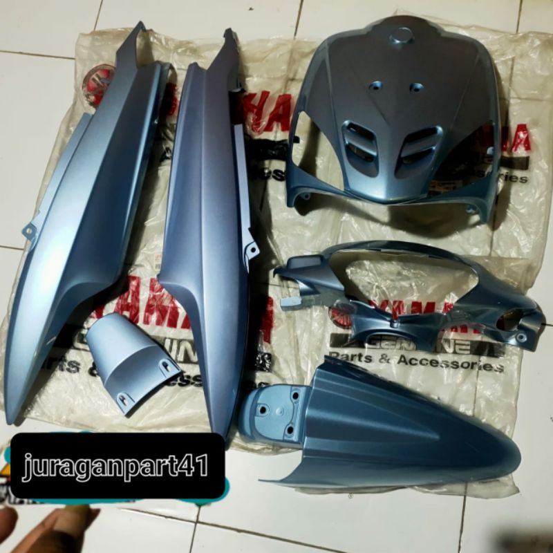 body mio sporty biru telor asin original yamaha fulset