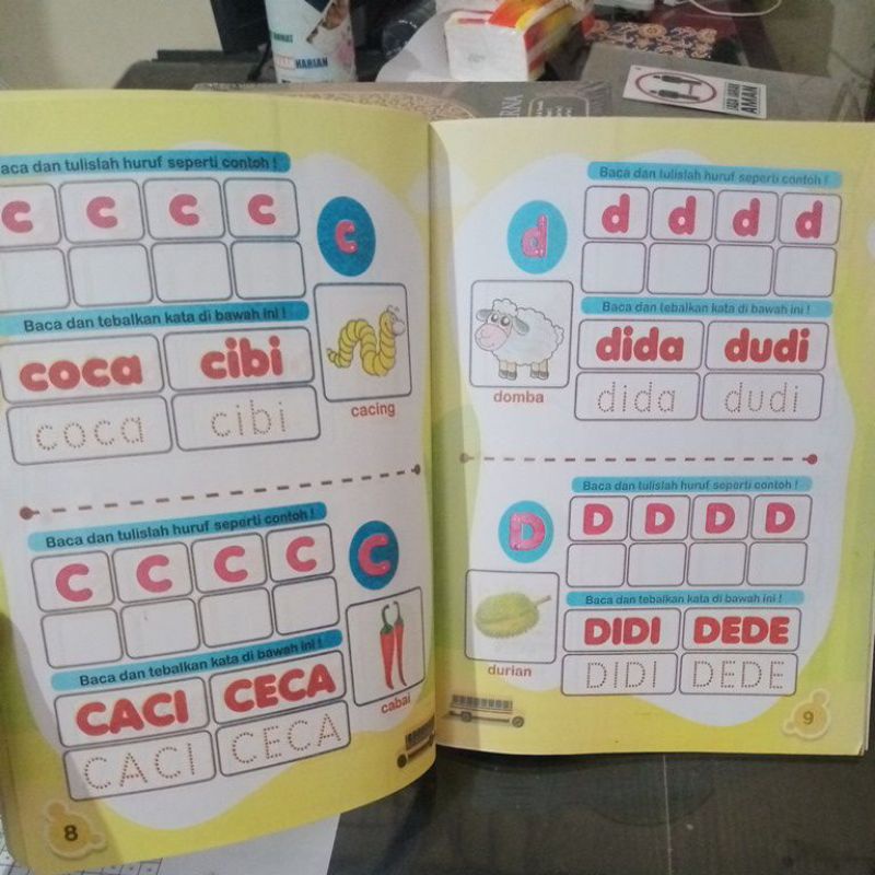 buku mengenal dan menulis abjad (19×27cm)