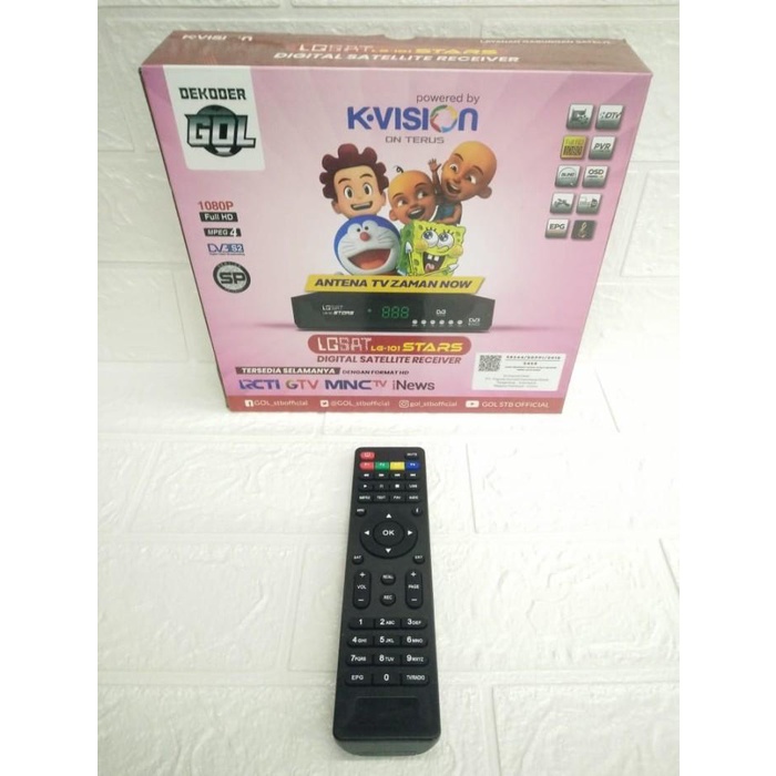 Remot Remote Dekoder Gol Receiver K-Vison Lgsat Lg-101 Stars Original