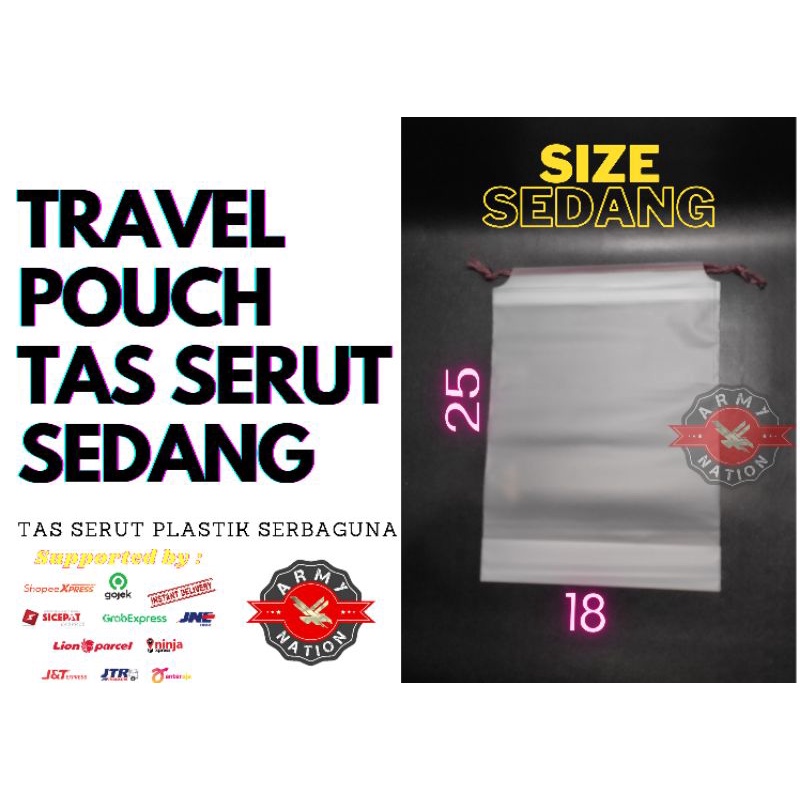 Jual Travel Pouch Travelpouch Travel Pouch Organizer Travelpouch Serut Ukuran Sedang Warna