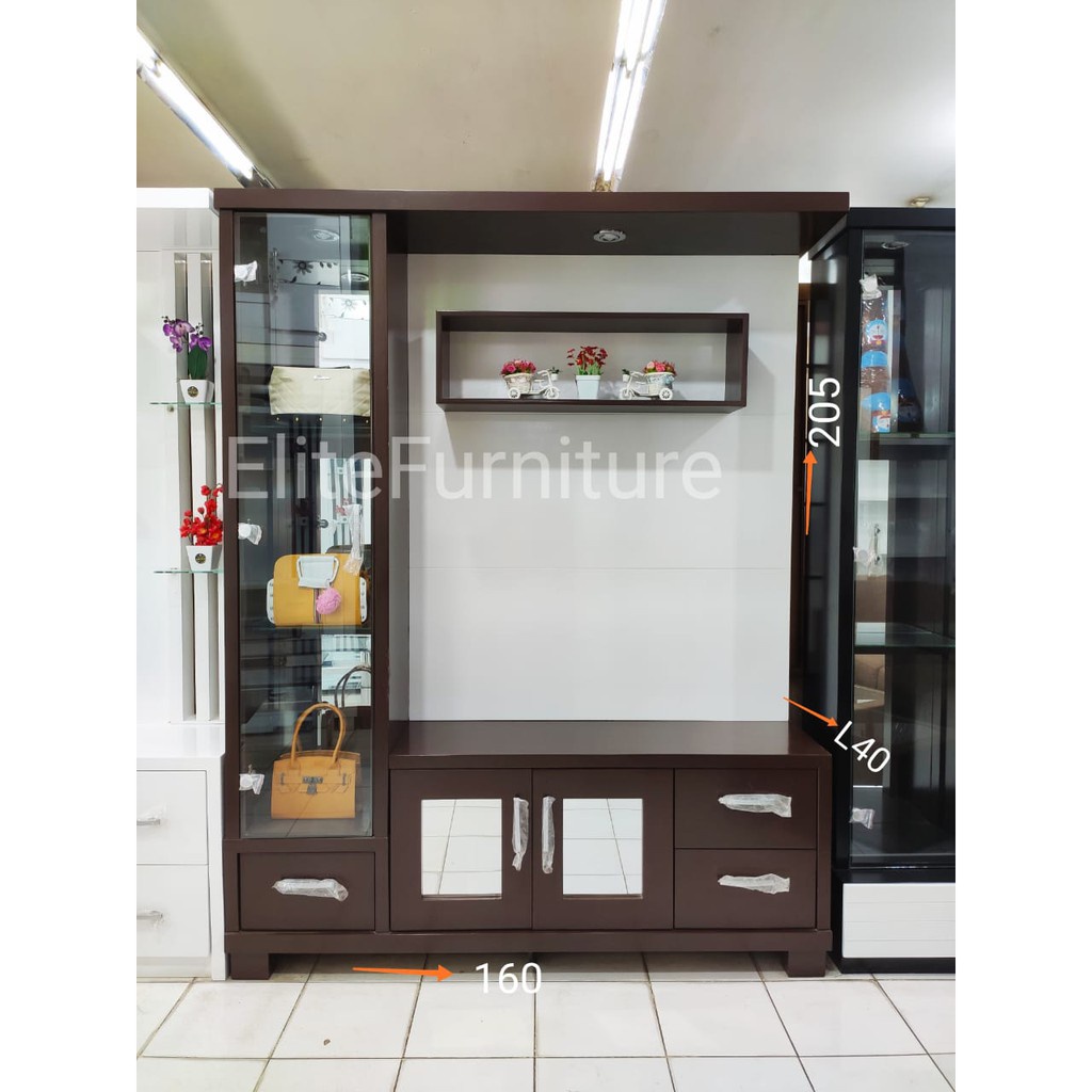 Pajangan Bufet TV / Pajangan Partisi TV / Pajangan TV KAYU Bloktik Pajangan TV Minimalis partisi rua