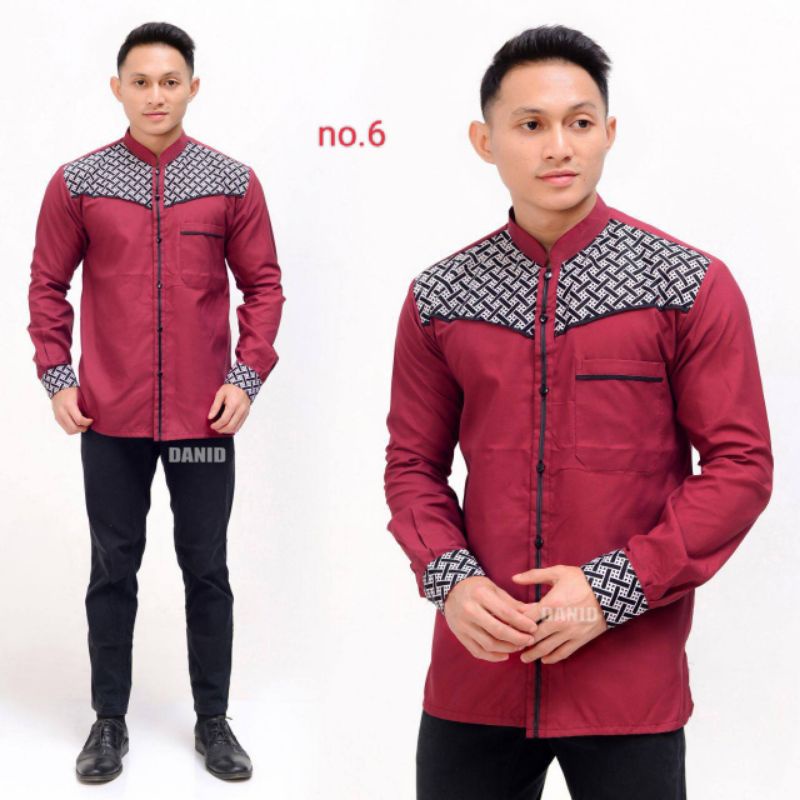 Baju Koko Bordir Batik Pria Dewasa Lengan Panjang | Koko Dewasa Pria | Koko Batik