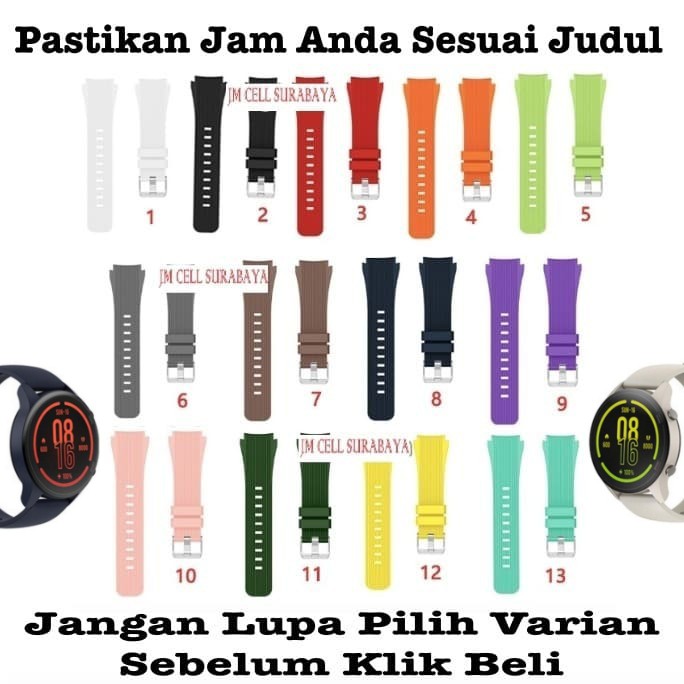 M46 Tali Jam Tangan Strap Xiaomi Mi Watch - Vertical Line Rubber Silikon