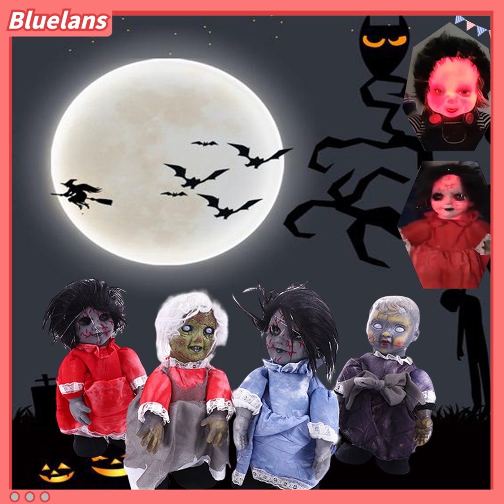 Mainan Boneka Hantu Halloween Tenaga Baterai Untuk Properti Pesta