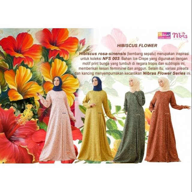 Gamis Nibras / Nibras NFS 003 kubus / NFS 003 peach / NFS 003 merah bata / NFS 003 Hijau army