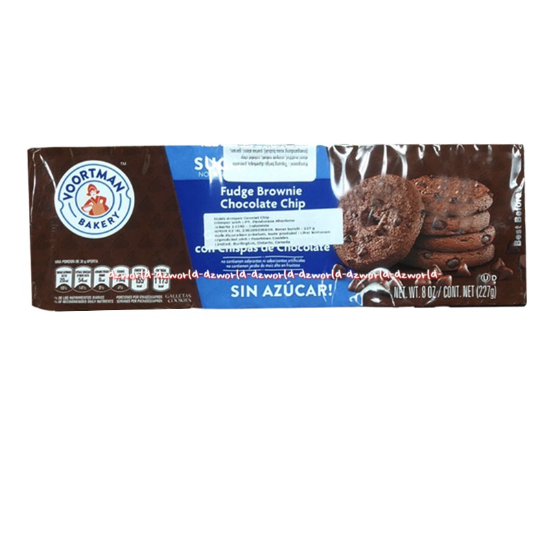 Voortman Bakery Chocolate Chip Sin Azucar 227gr Biskuit Import Choco Vorman