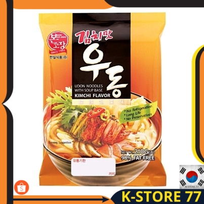 

MAKANAN KOREA/MIE KOREA INSTANT/MIE KOREA HALAL UDON NOODLES WITH SOUP BASE KIMCHI FLAVOR 210 GR ORI