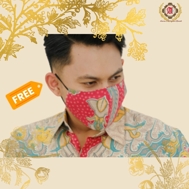 [TDK UTK DIJUAL TERPISAH] Masker Baju Batik Pria Premium Lengan Panjang Terlaris Big Size Jumbo Regu