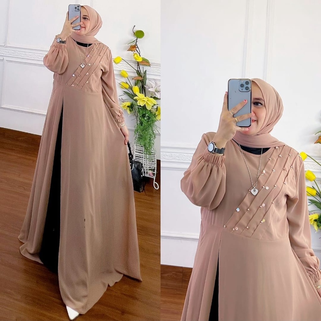 unna_store.2019 / Gamis Abaya Turkey Terbaru Original Premium Quality Fashion Mewah Hitam Wanita Dew
