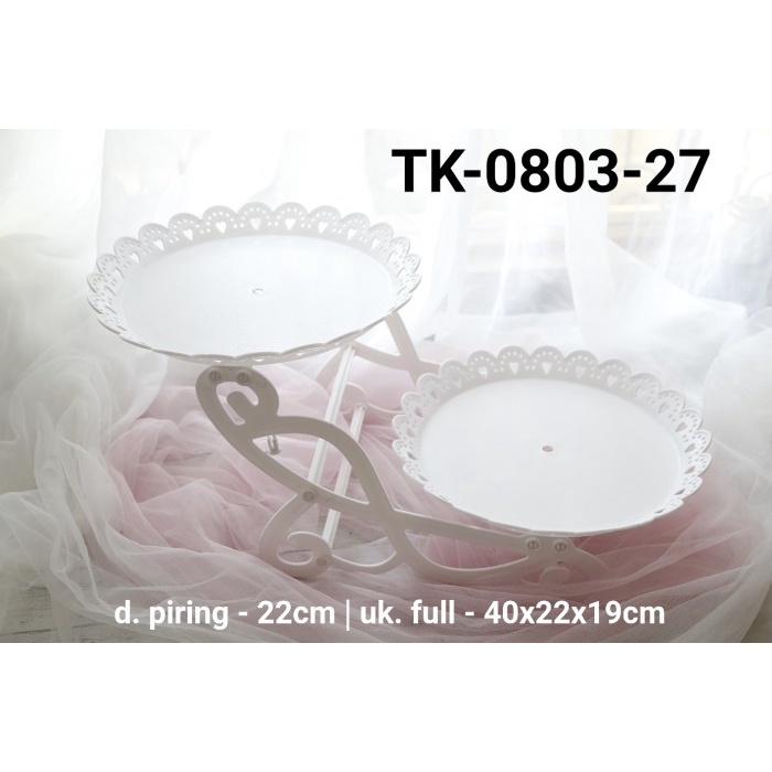 

KUE-PENGHIAS-ALAT- TK-0803-27 CAKE STAND CUPCAKE STAND DEKORASI DESSERT TABLE PLASTIK -ALAT-