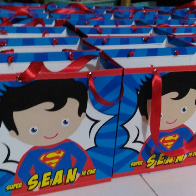 Paperbag superman / tas kertas superman hompimpa party