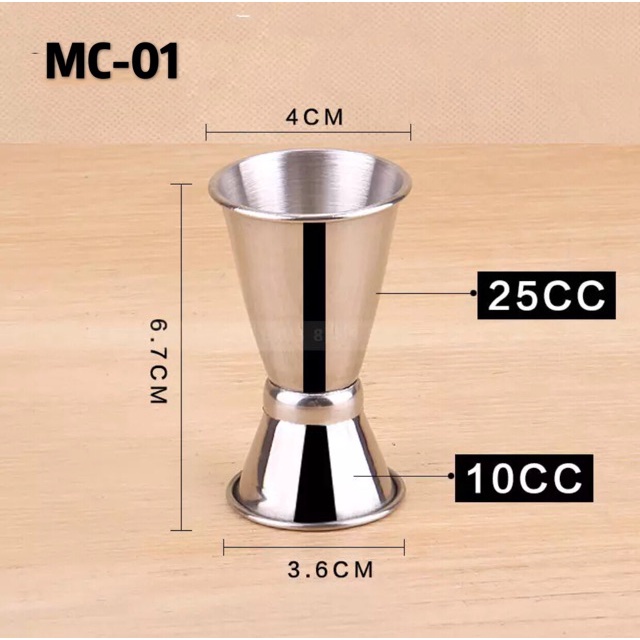 Jigger measure cup gelas ukur stainless steel