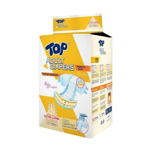 Popok Dewasa Top Adult Diapers Perekat M8/L7/Xl6 / Toko Makmur Online