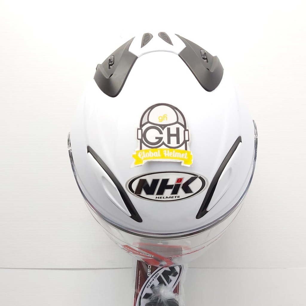 HELM HALF FACE NHK R6 NHK R-6 SOLID WHITE