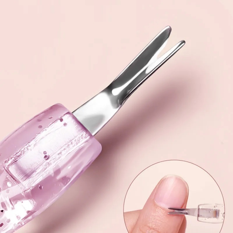 Garpu Pengelupasan Kulit Mati Tipe U Portabel Bahan Stainless Steel Untuk Aksesoris Manicure