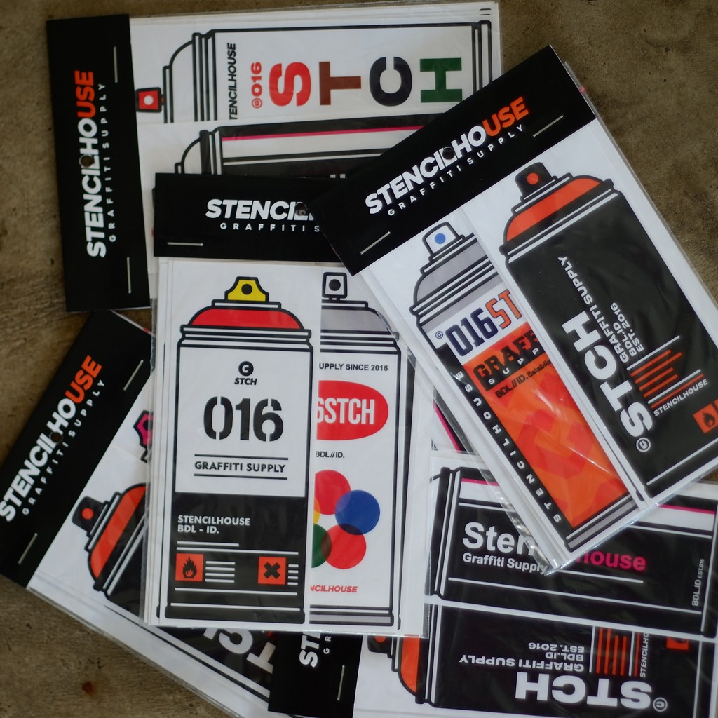 

sticker pack STENCILHOUSE graphic cans