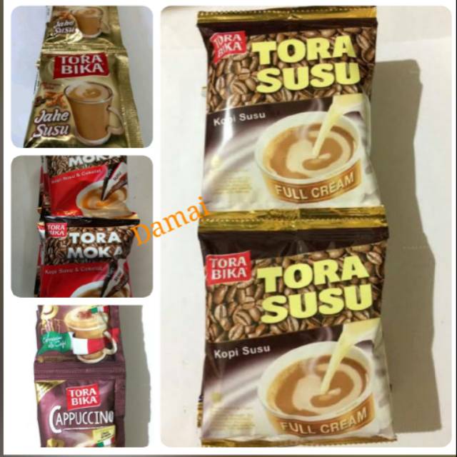 

Kopi Torabika susu moka jahe cappucinno duo kopi gula renteng isi 10 sachet