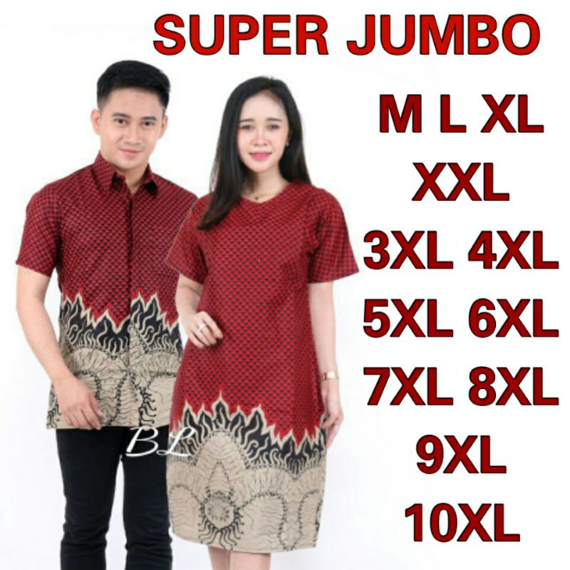 CJA8 Atasan pria wanita | ukuran M-10XL SUPER JUMBO| Atasan batik couple merah marun |original pekalongan