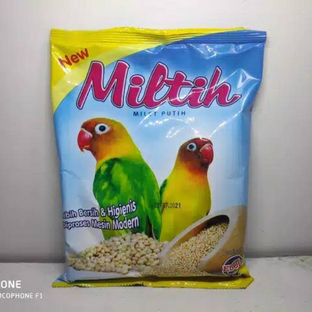 Pakan Burung Lovebird Miltih Milet Putih Ebod Jaya