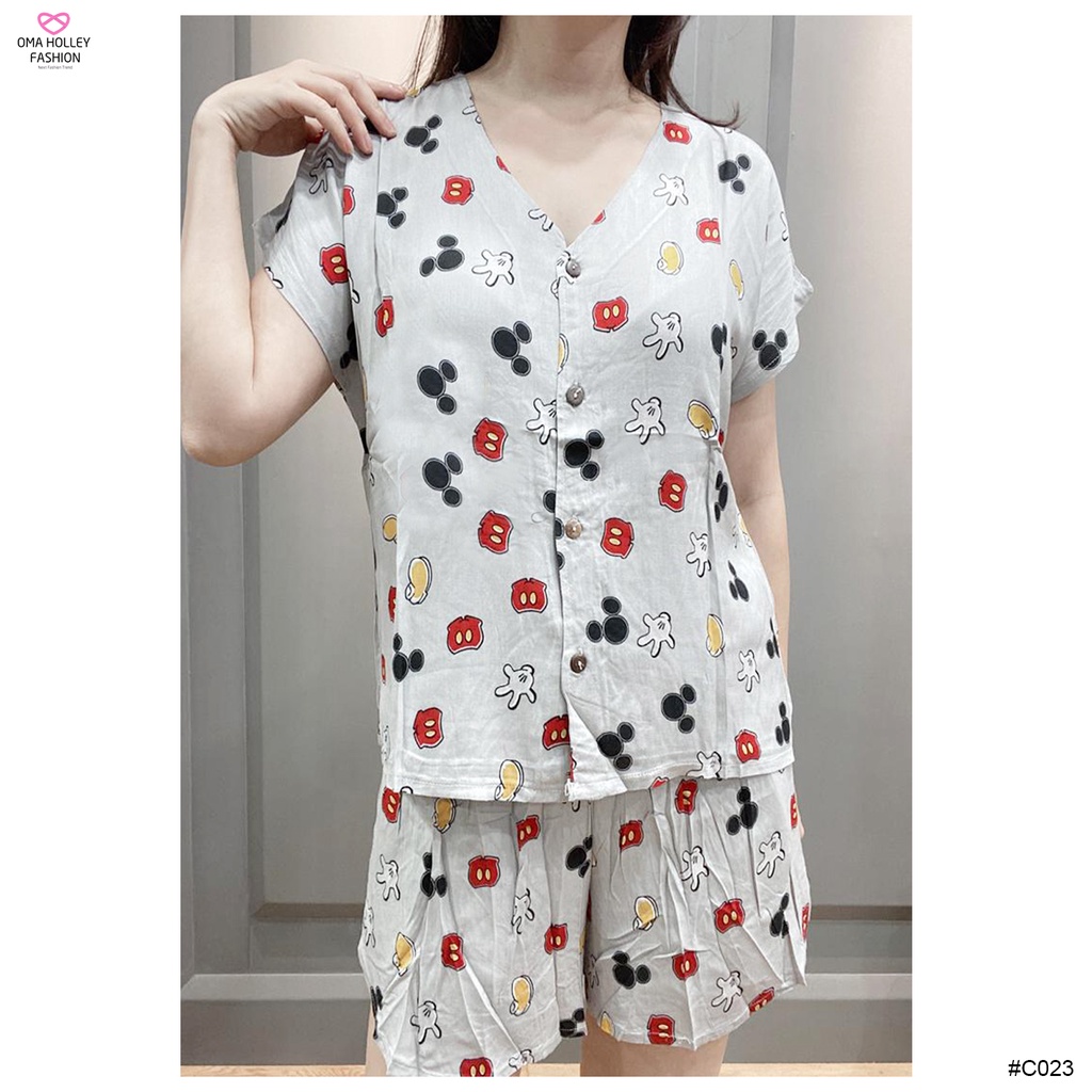 (COD) OH Fashion Piyama Set Printing #C023